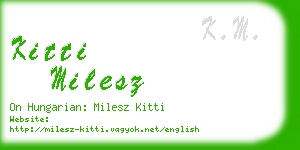 kitti milesz business card